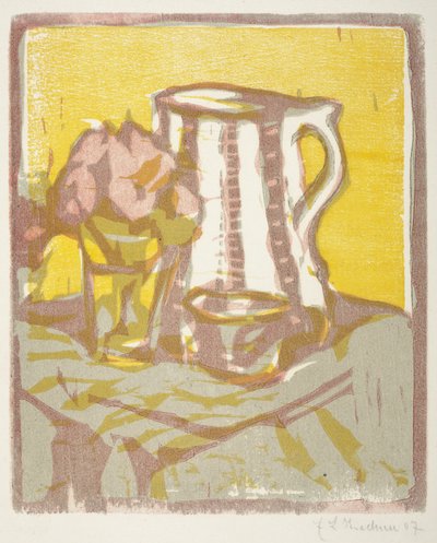 Stillleben mit Krug und Blumen, 1907 von Ernst Ludwig Kirchner